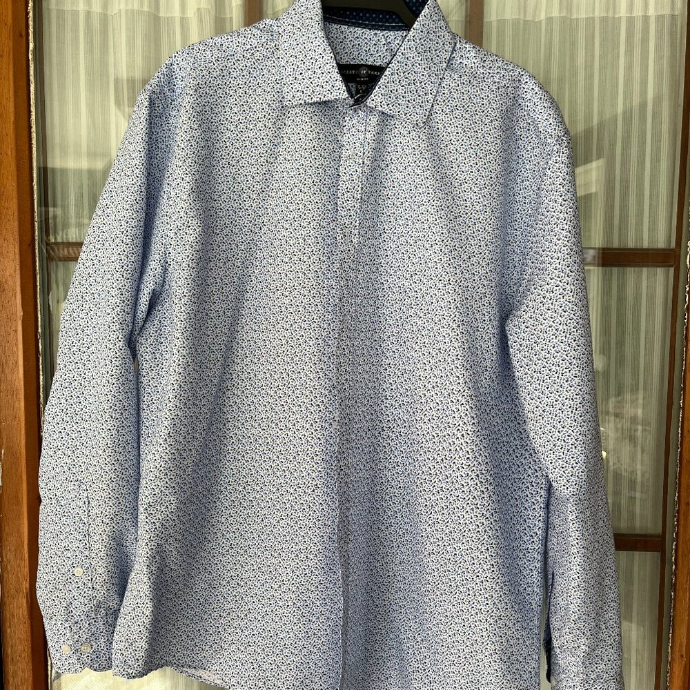 Society of Threads MICRO FLORAL SLIM FIT LONG SLEEVE SHIRT